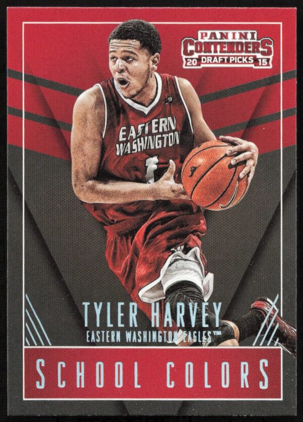 2015-16 Panini Contenders Draft Picks Tyler Harvey School Colors #47 (Front)