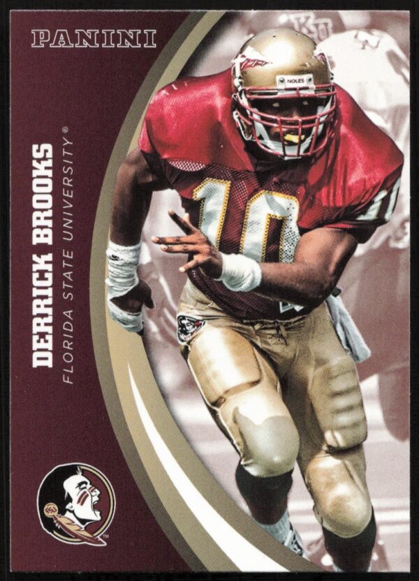 Derrick Brooks in action on 2015 Panini Florida State Seminoles trading card.