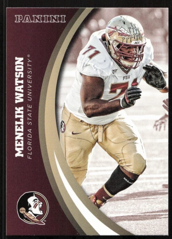 2015 Panini Florida State Seminoles Menelik Watson #40 (Front)