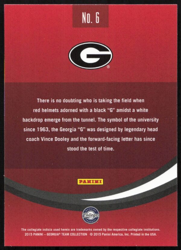 2015 Panini Georgia Bulldogs #6 (Back)