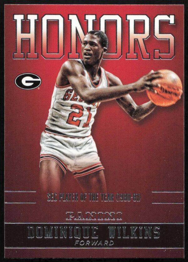 2015 Panini Georgia Bulldogs Dominique Wilkins Honors #DW-GA (Front)