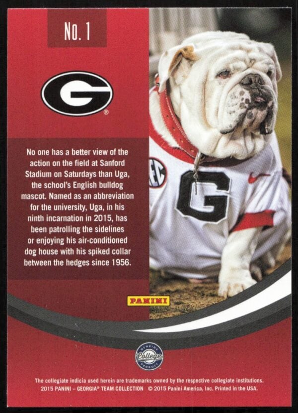 2015 Panini Georgia Bulldogs UGA #1 (Back)