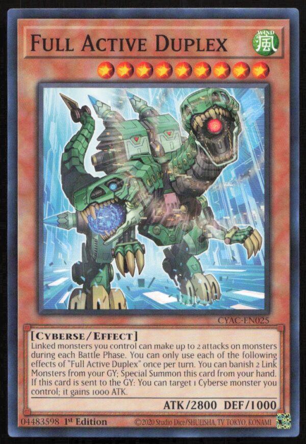 2020 Yu-Gi-Oh! Cyberstorm Access (1st Edition) Full Active Duplex #CYAC-EN025 (Front)