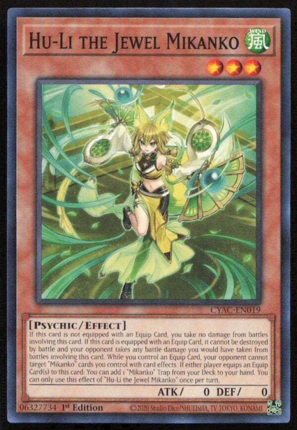 2020 Yu-Gi-Oh! Cyberstorm Access (1st Edition) Huli The Jewel Mikanko #CYAC-EN019 (Front)