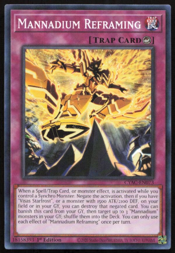 2020 Yu-Gi-Oh! Cyberstorm Access (1st Edition) Mannadium Imaginings #CYAC-EN056 (Front)