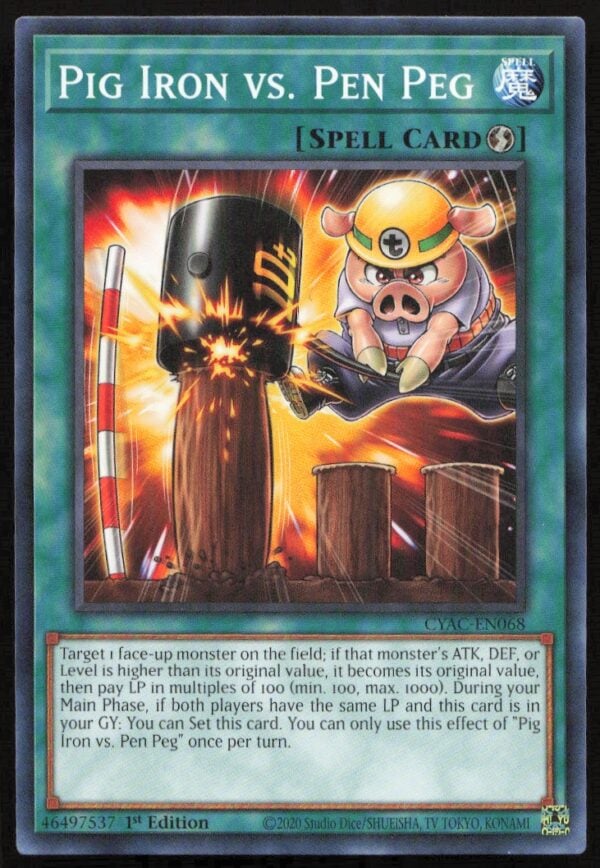 2020 Yu-Gi-Oh! Cyberstorm Access (1st Edition) Pig Iron vs. Pen Peg #CYAC-EN068 (Front)