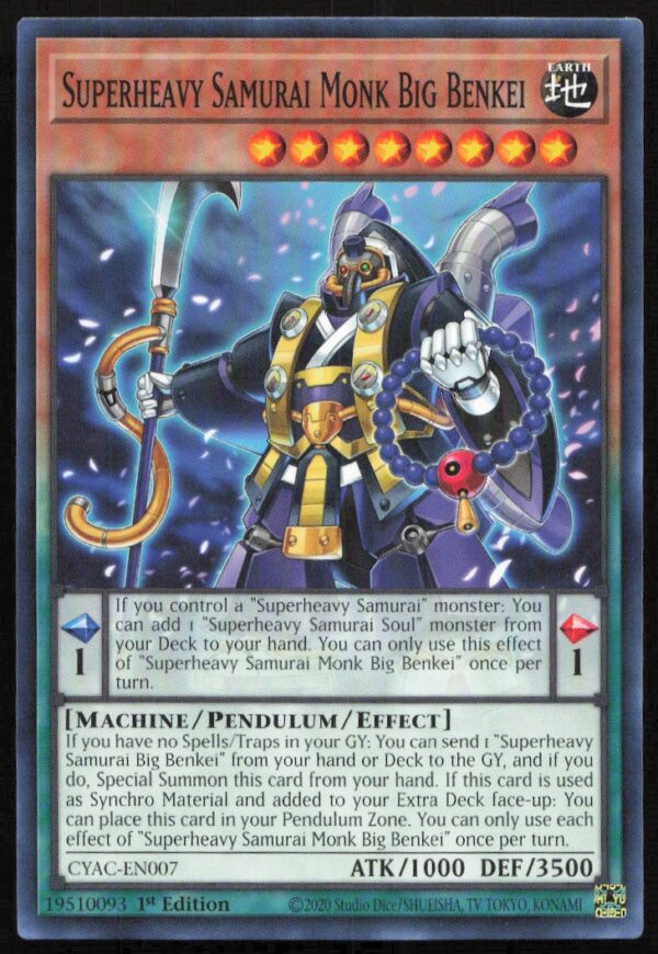 2020 Yu-Gi-Oh! Cyberstorm Access (1st Edition) Superheavy Samurai Monk Big Benkei #CYAC-EN007 (Front)