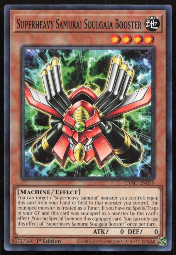 2020 Yu-Gi-Oh! Cyberstorm Access (1st Edition) Superheavy Samurai Soulgaia Booster #CYAC-EN005 (Front)