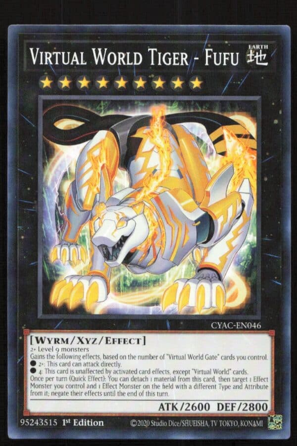 2020 Yu-Gi-Oh! Cyberstorm Access (1st Edition) Virtual World Tiger Fufu #CYAC-EN046 (Front)