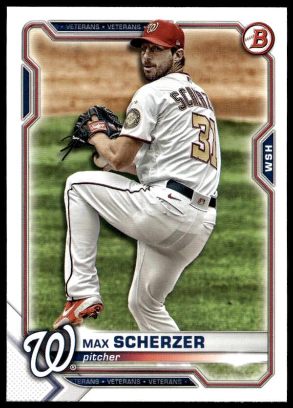 2021 Bowman Max Scherzer #39 (Front)