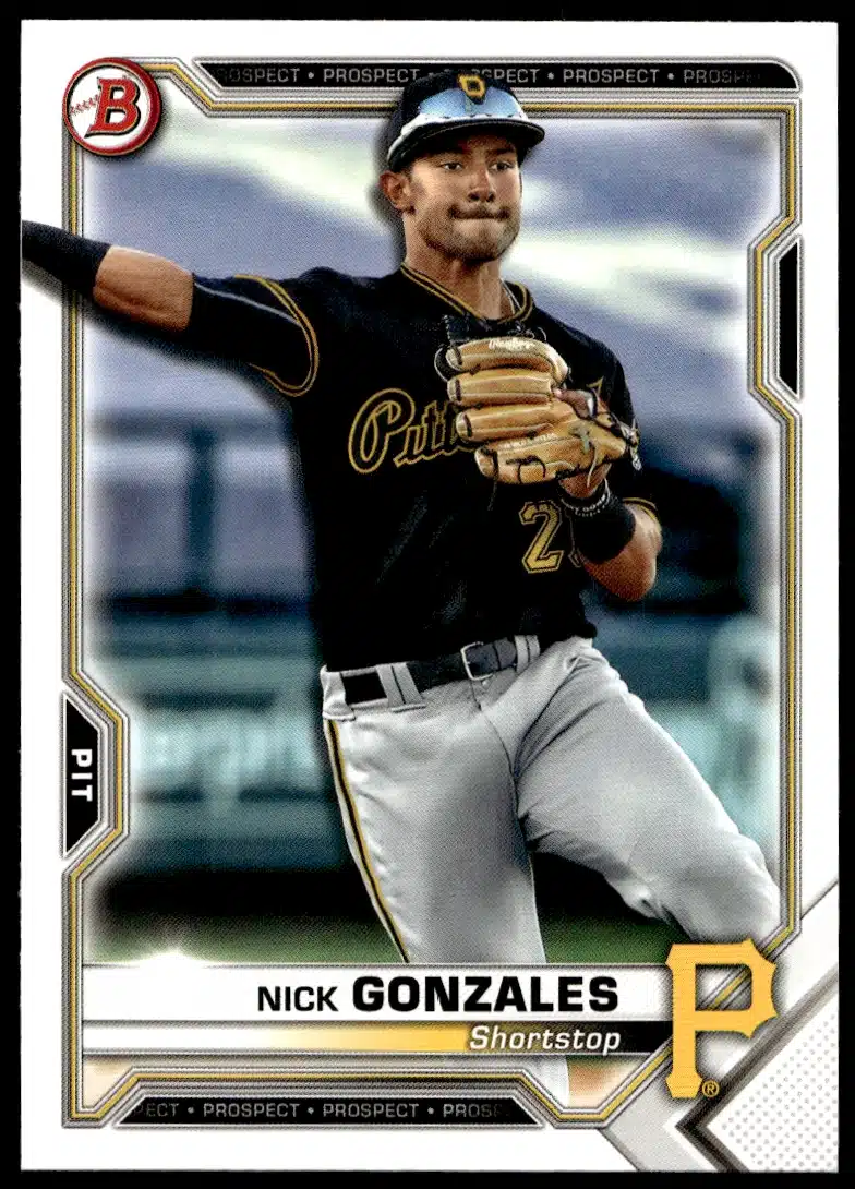 2021 Bowman Nick Gonzales Prospects #BP-34 (Front)