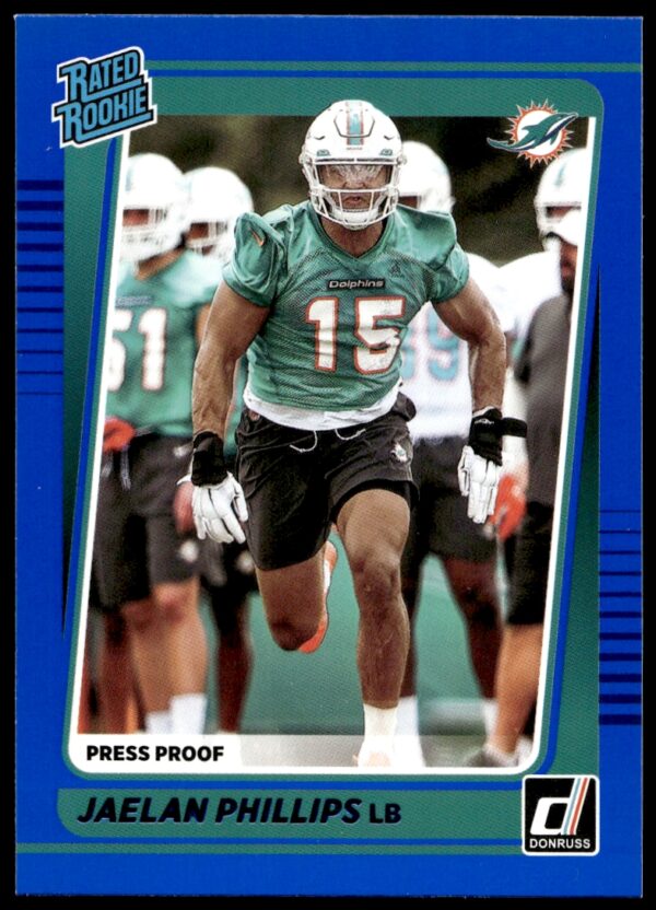 2021 Donruss Jaelan Phillips Press Proof Blue #336 (Front)