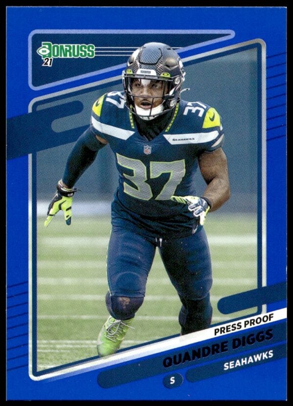 2021 Donruss Quandre Diggs Press Proof Blue #33 (Front)