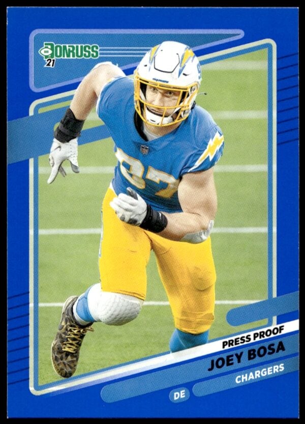 2021 Panini Donruss Joey Bosa Press Proof Blue #75 (Front)