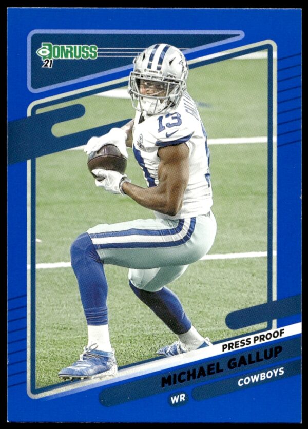 2021 Panini Donruss Michael Gallup Press Proof Blue #192 (Front)