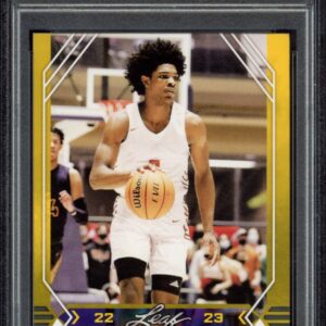 Scoota Hendersons 2022 Leaf Draft Gold basketball card, rated MINT 9 by PSA.