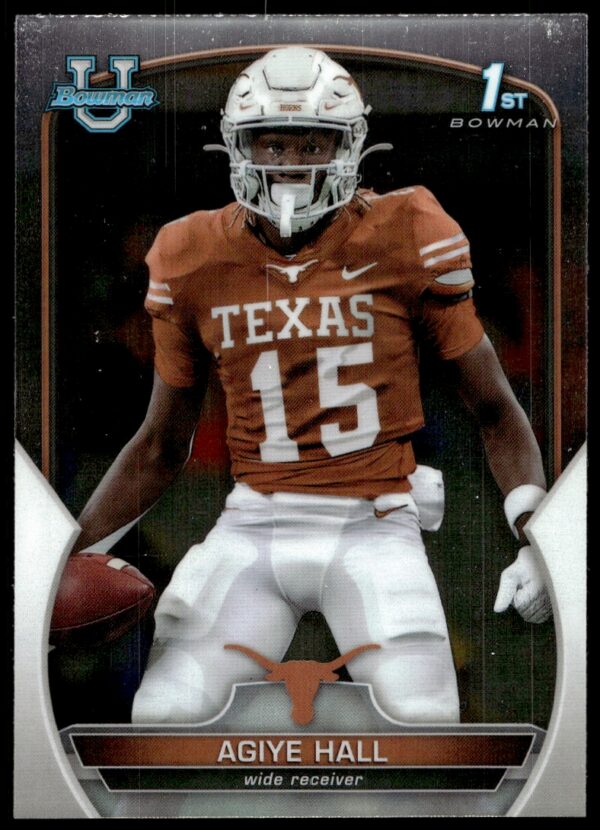 2022 Bowman University Chrome Agiye Hall #90 (Front)