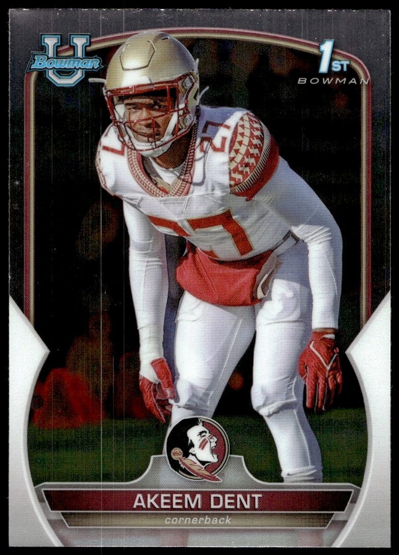 2022 Bowman University Chrome Akeem Dent #13 (Front)