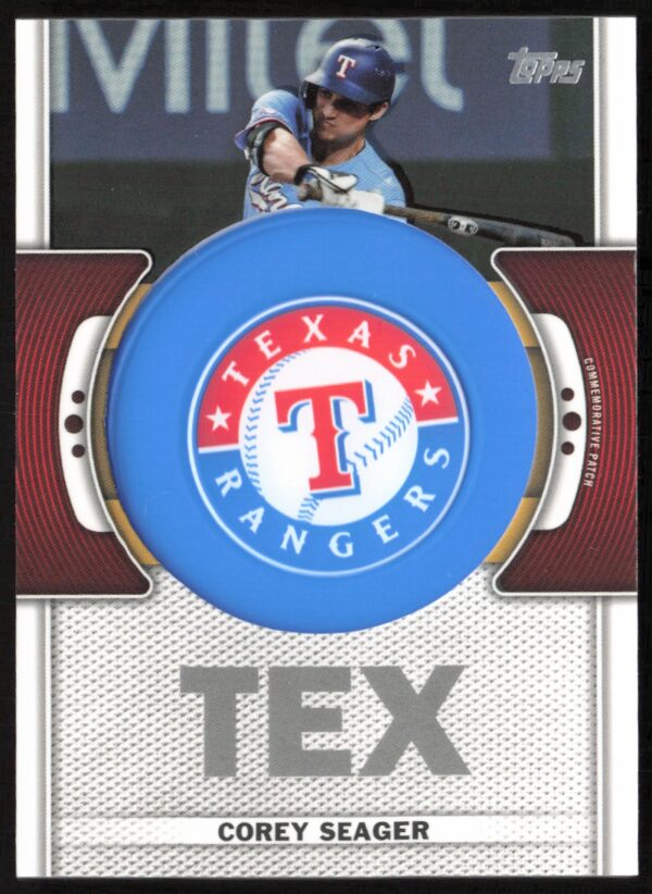 2023 Topps Series 1 Corey Seager Team Logo Commemorative Patch #TLP-CS (Front)