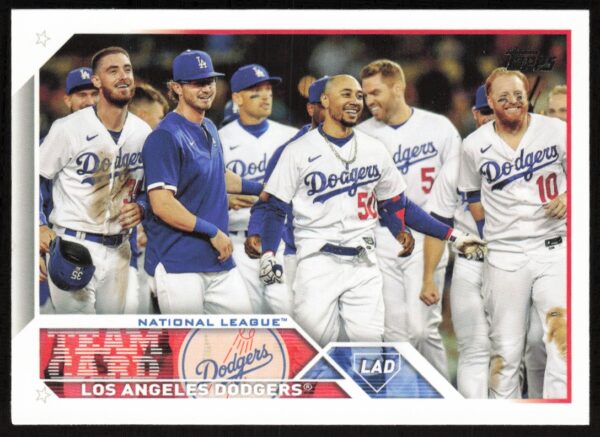 2023 Topps Series 1 Los Angeles Dodgers Team Card #219 (Front)