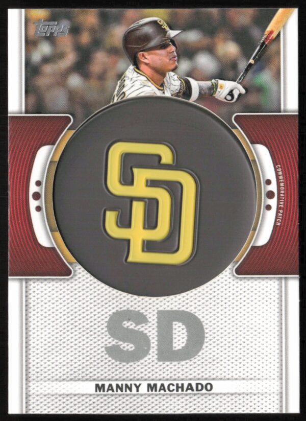 2023 Topps Series 1 Manny Machado Team Logo Commemorative Patch #TLP-MM (Front)