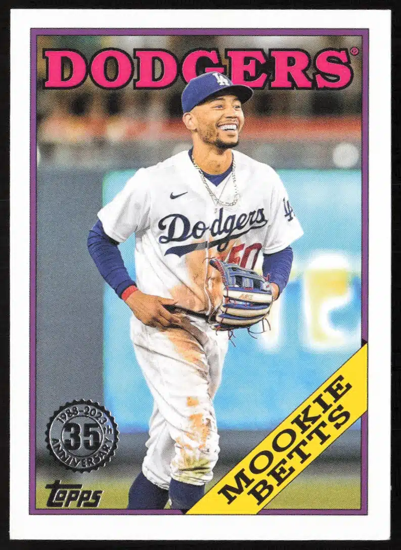 2023 Topps Series 1 Mookie Betts 1988 Topps Baseball 35th Anniversary #T88-88 (Front)