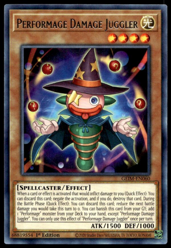 2020 Yu-Gi-Oh! Genesis Impact (1st Edition) Performage Damage Juggler #GEIM-EN060 (Front)