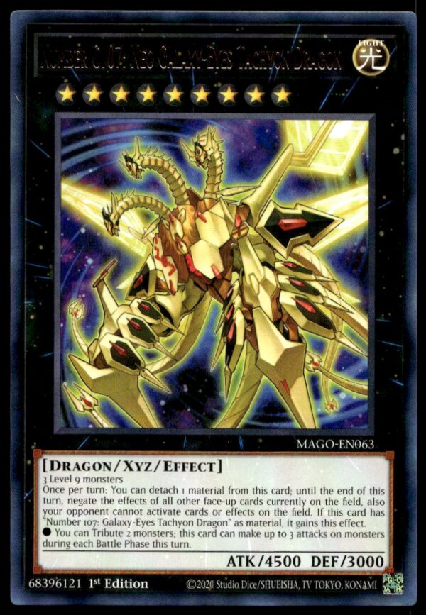 2020 Yu-Gi-Oh! Maximum Gold (1st Edition) Number C107: Neo Galaxy-Eyes Tachyon Dragon #MAGO-EN063 (Front)