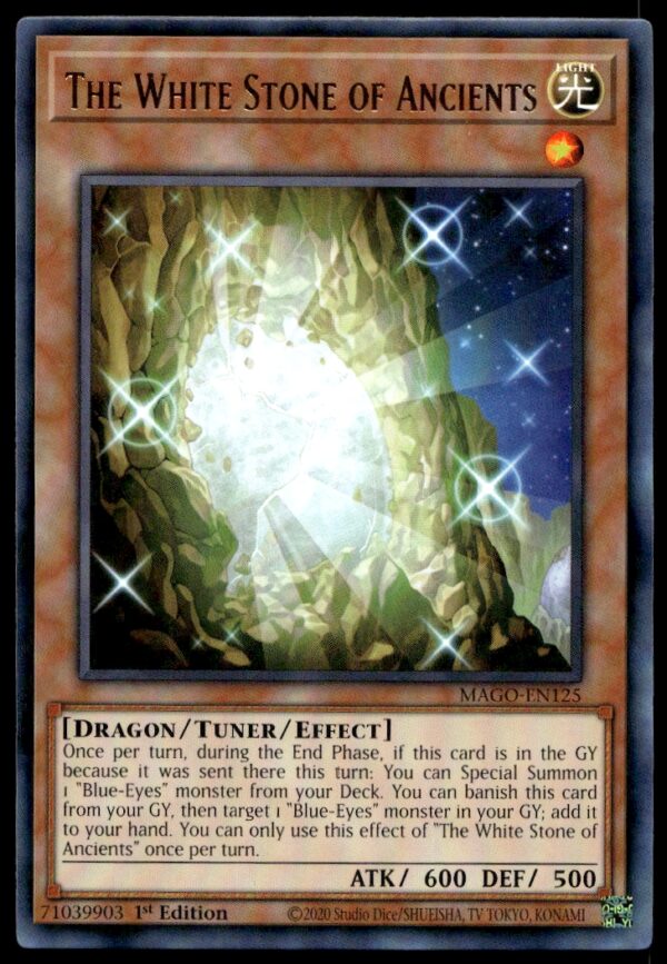 2020 Yu-Gi-Oh! Maximum Gold (1st Edition) The White Stone Of Ancients #MAGO-EN125 (Front)