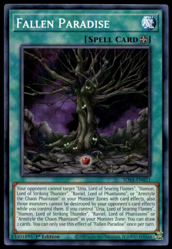 2020 Yu-Gi-Oh! Structure Deck: Sacred Beasts (1st Edition) Fallen Paradise #SDSA-EN021 (Front)