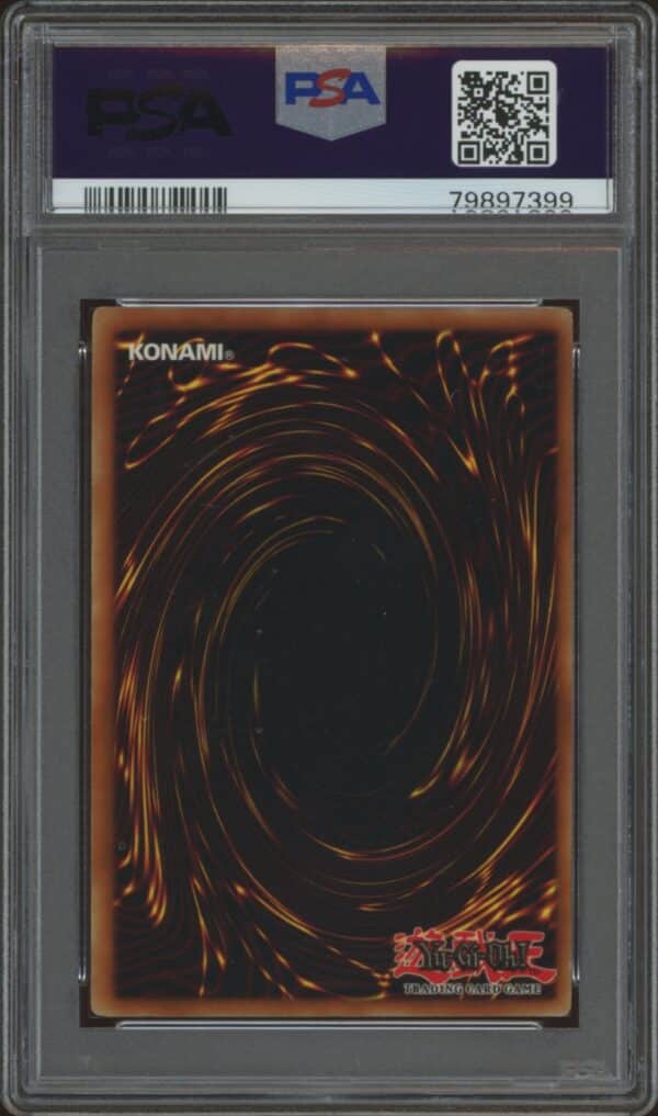 PSA-graded 2002 Yu-Gi-Oh! Goblins Secret Remedy card with hypnotic design.