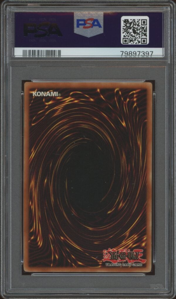 PSA 10 graded Yu-Gi-Oh! Legacy of Darkness Array of Revealing Light card from 2003.