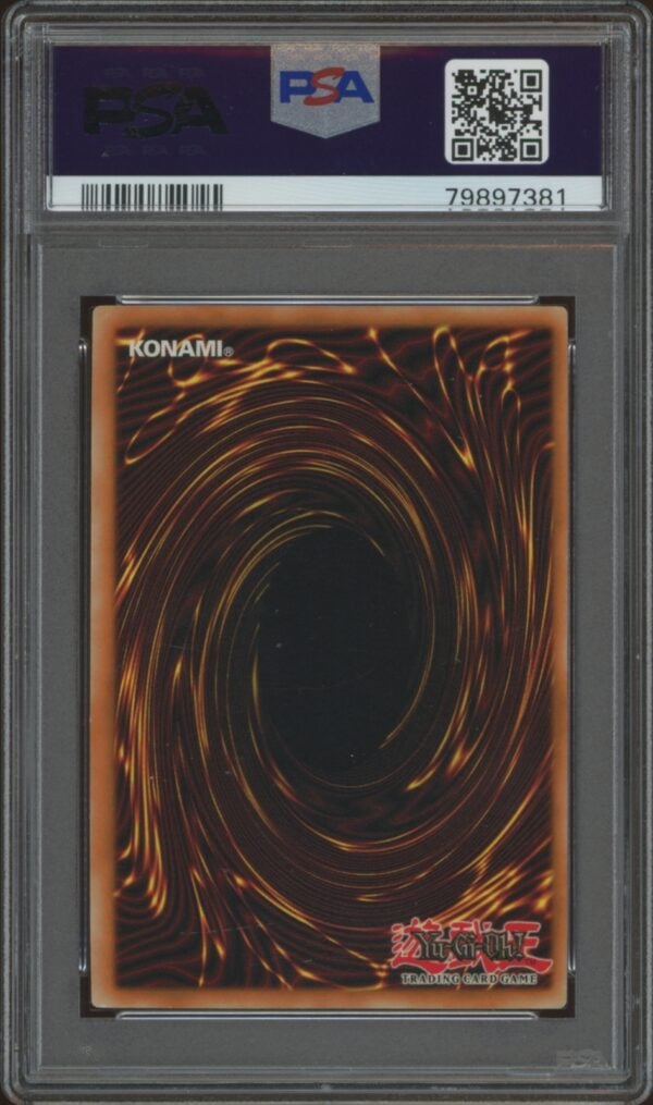 PSA-graded 2003 Yu-Gi-Oh! Pegasus Starter Deck Graceful Charity card encased in protective slab.