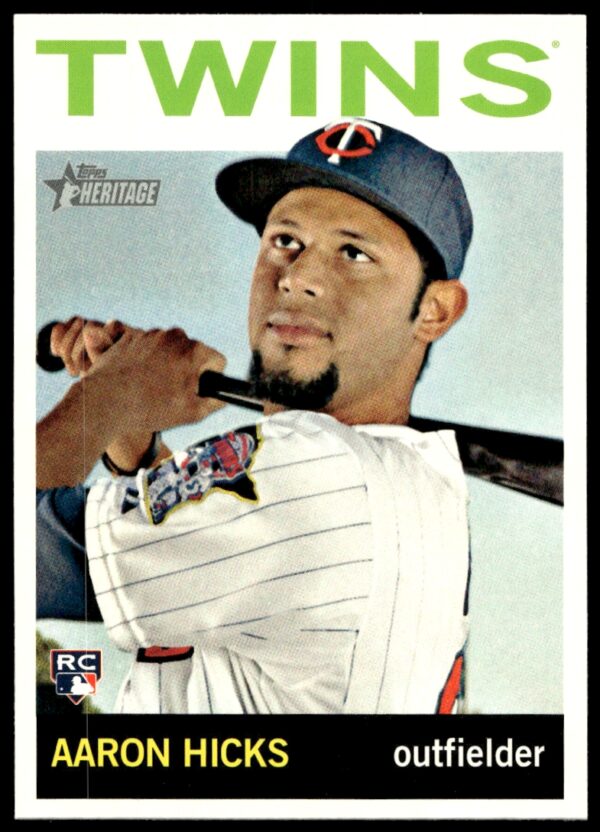 2013 Topps Heritage High Number Aaron Hicks #H514 (Front)