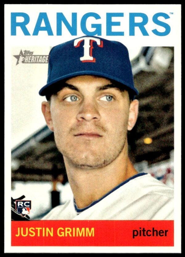 2013 Topps Heritage High Number Justin Grimm #H590 (Front)