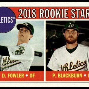 2018 Topps Heritage Dustin Fowler / Paul Blackburn RC #358 (Front)