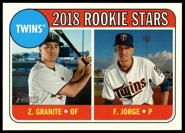 2018 Topps Heritage Felix Jorge / Zack Granite RC #99 (Front)