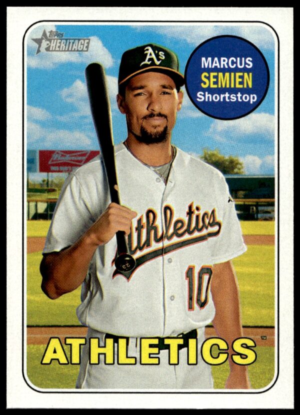 2018 Topps Heritage Marcus Semien #346 (Front)