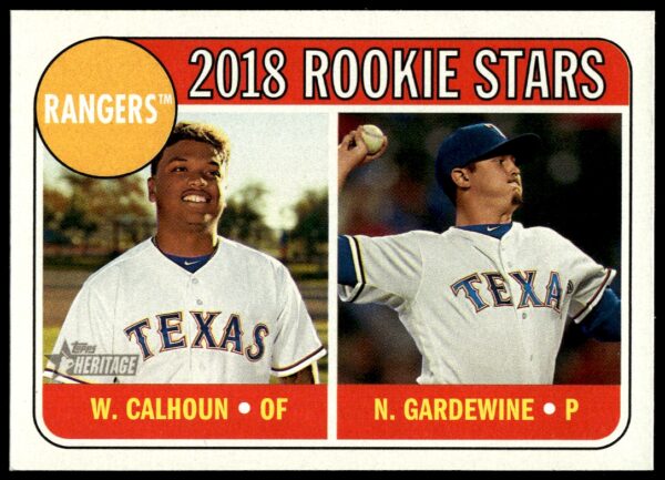 2018 Topps Heritage Nick Gardewine / Willie Calhoun #86 (Front)