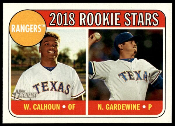 2018 Topps Heritage Nick Gardewine / Willie Calhoun RC #86 (Front)