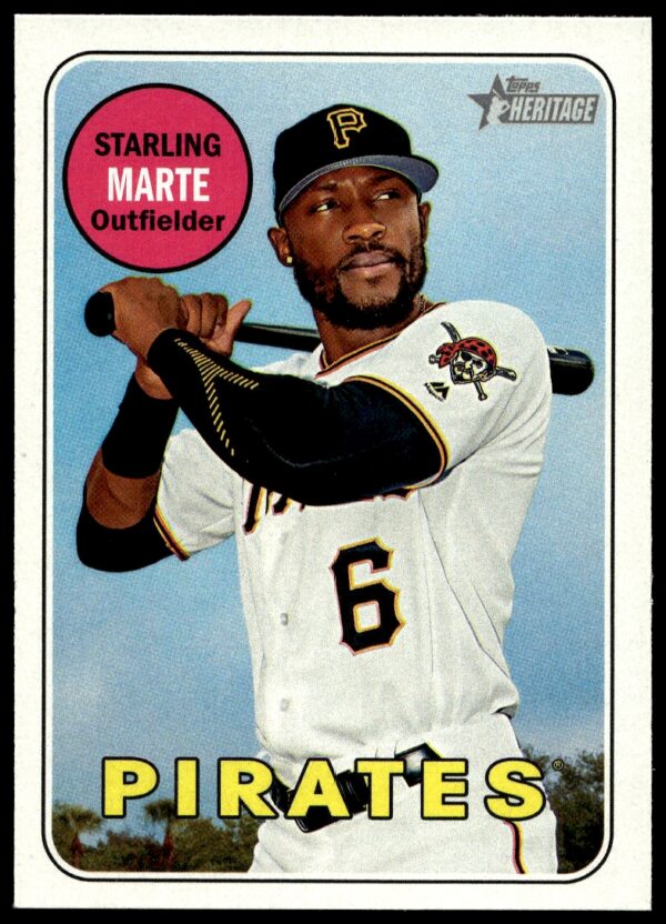 2018 Topps Heritage Starling Marte #185 (Front)