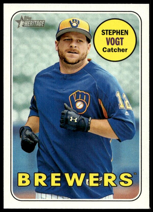 2018 Topps Heritage Stephen Vogt #49 (Front)