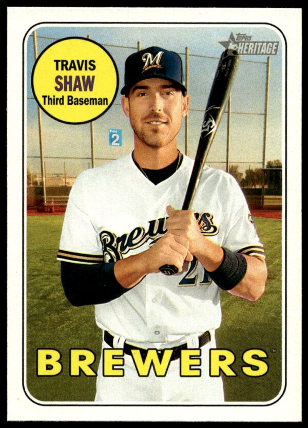 2018 Topps Heritage Travis Shaw #204 (Front)