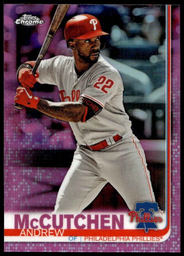 2019 Topps Chrome Andrew McCutchen Pink Refractor #77 (Front)