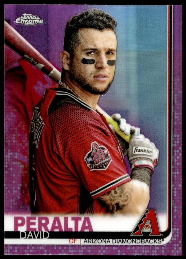 2019 Topps Chrome David Peralta Pink Refractor #9 (Front)