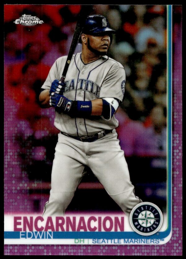 2019 Topps Chrome Edwin Encarnacion Pink Refractor #101 (Front)