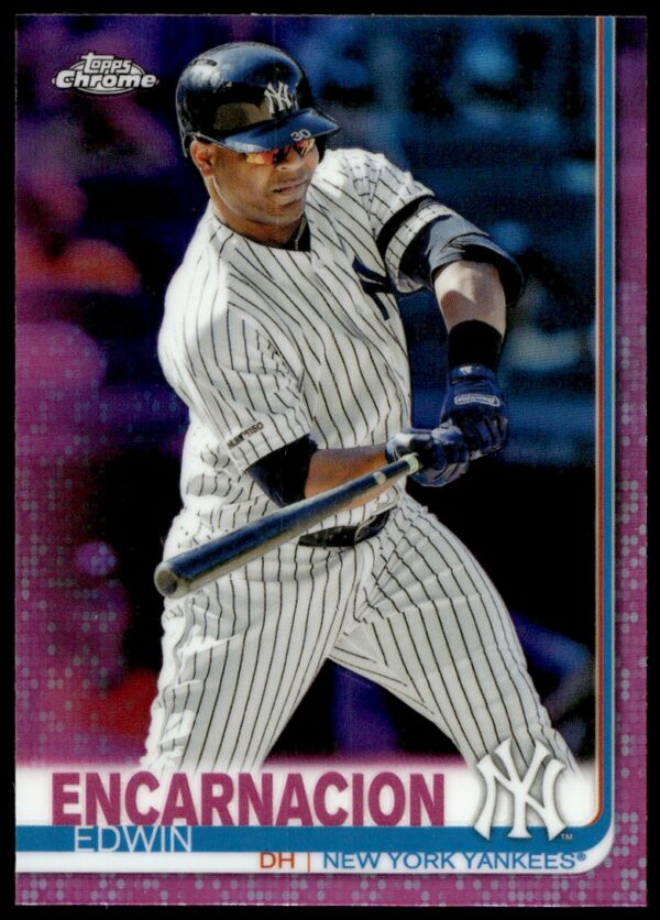 2019 Topps Chrome Edwin Encarnacion Pink Refractor #12 (Front)