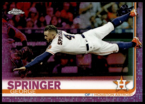 2019 Topps Chrome George Springer Pink Refractor #42 (Front)