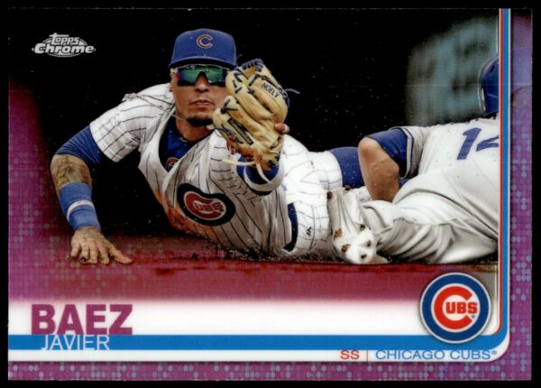 2019 Topps Chrome Javier Baez Pink Refractor #48 (Front)