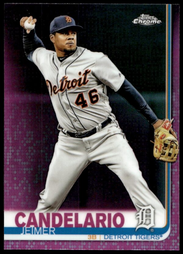 2019 Topps Chrome Jeimer Candelario Pink Refractor #63 (Front)